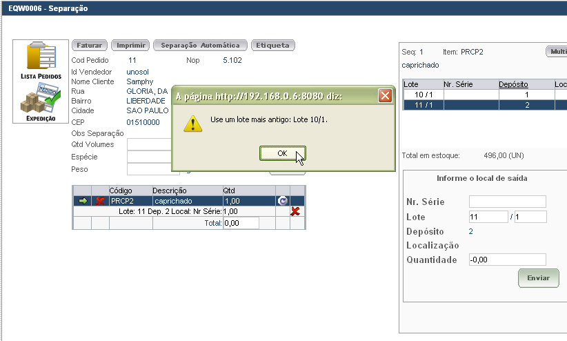 eqw0006_separacao_permissao_lote